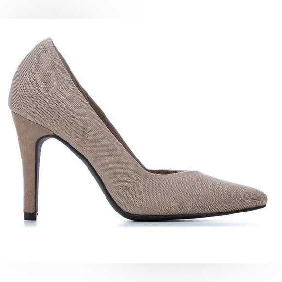 MIA WOMEN'S MAIRE PUMPS knit 8 medium nordstrom high heels beige new - Picture 6 of 7